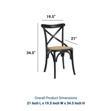 Modern Gear Dining Armless Side Chair - Leisure Tea - Breakfast Chair