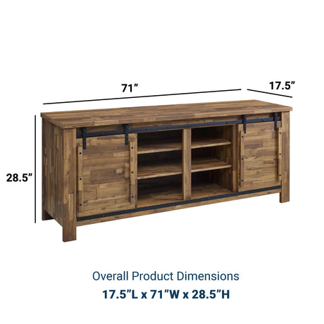 Rustic Sliding Cheshire 71" Dining Room Cabinet - Storage Buffet Table - BUILDMYPLACE