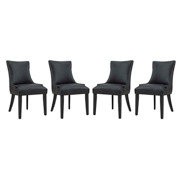 Modern Marquis Faux Leather Leisure Padded Dining Chair - Dining Table Set
