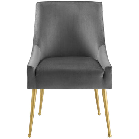 Upholstered Velvet Discern Pleated Dining Room Chair - Accent Chair For Living Room - BUILDMYPLACE