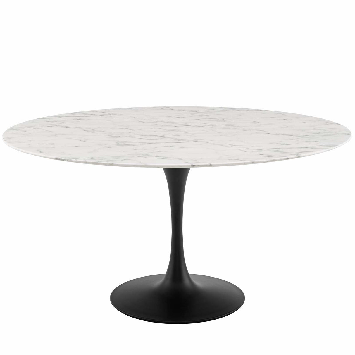 Lippa 60" Round Artificial Marble Dining Table - Ideal Indoor/Outdoor Patio Dining Furniture Set - BUILDMYPLACE