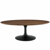Lippa 48"Oval Top Coffee Table - Metal Tapered Base Dining Table