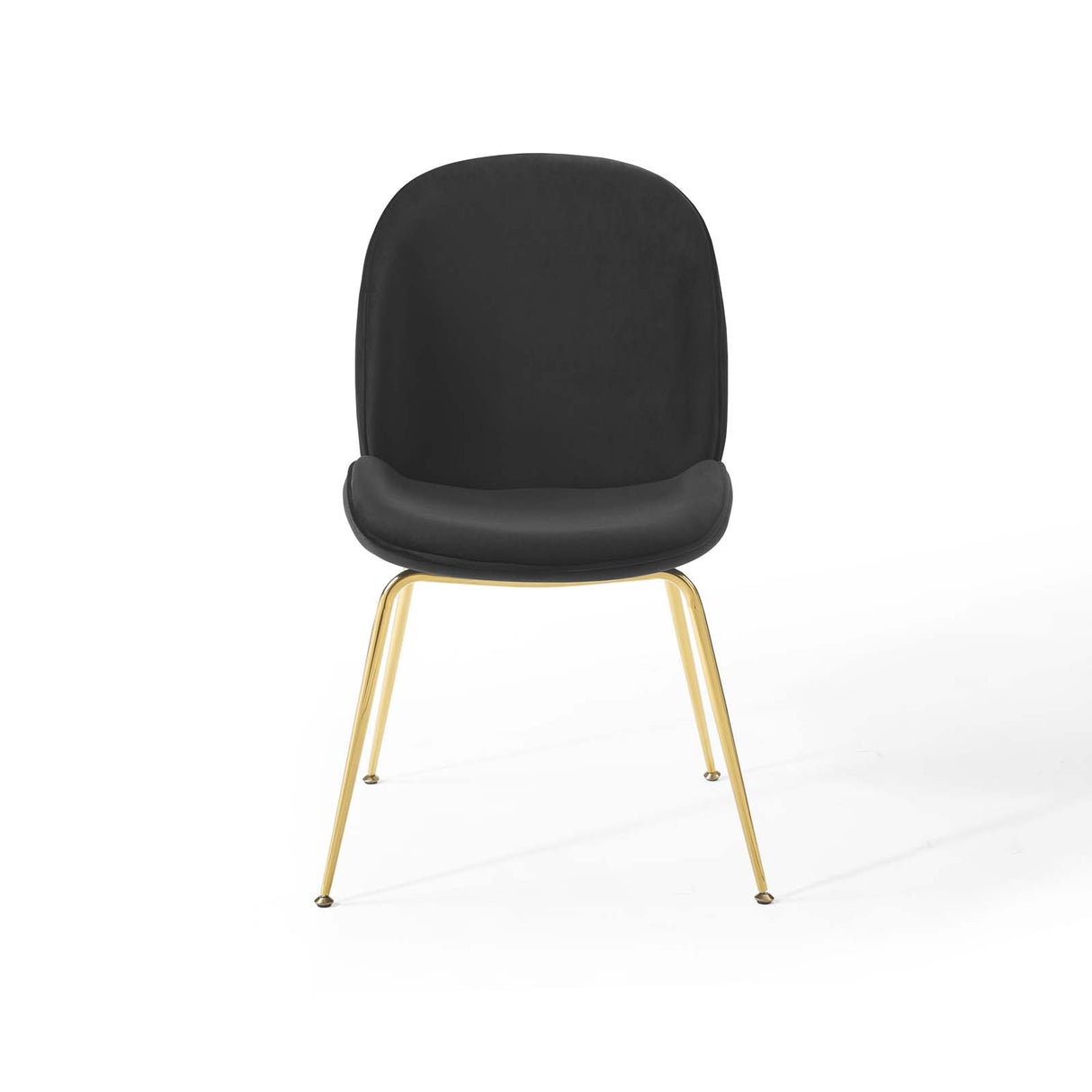 Scoop Gold Stainless Steel Leg Performance Velvet Dining Chair