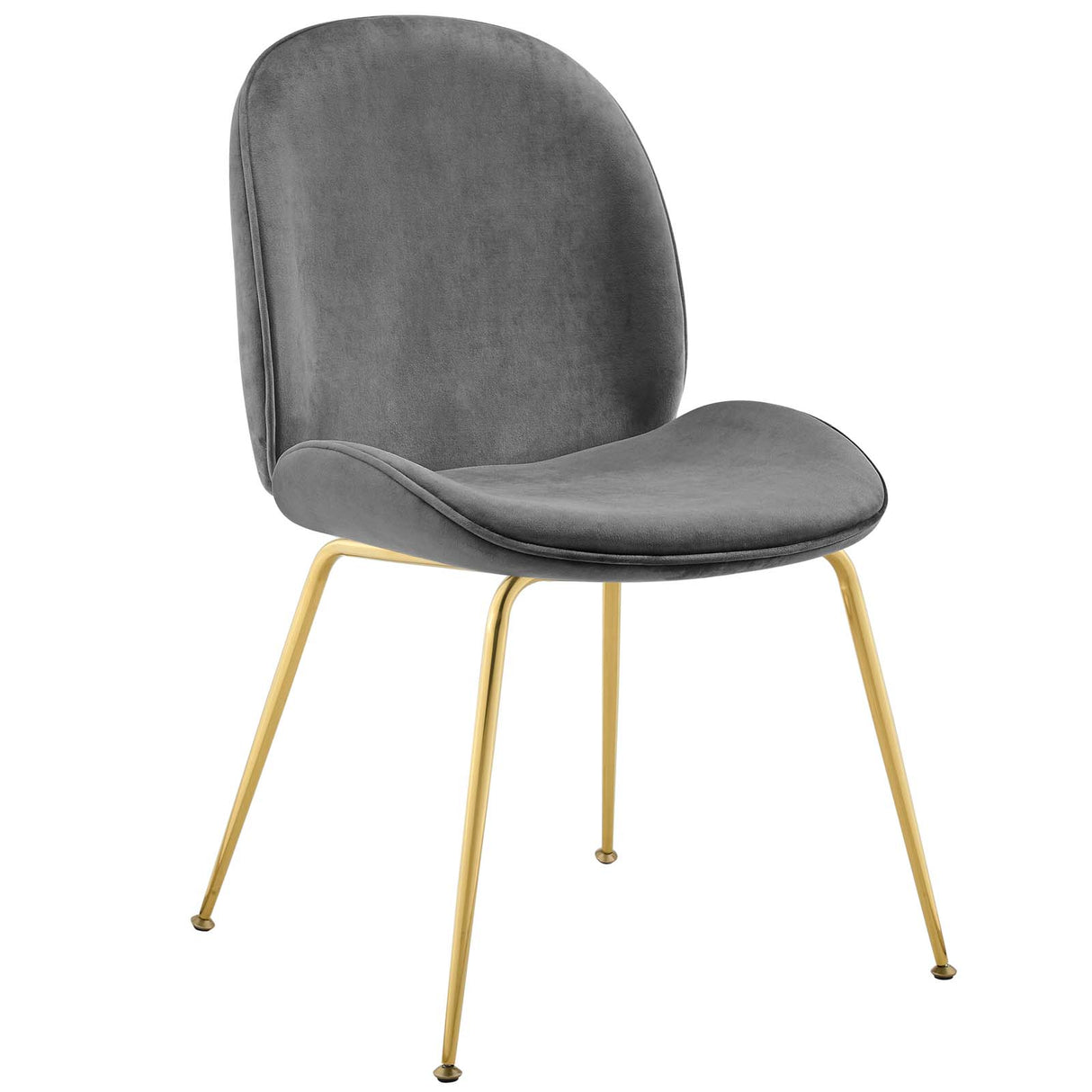 Performance Velvet Scoop Gold Stainless Steel Leg Dining Bar And Counter Stool - Counter Stools With Back - BUILDMYPLACE