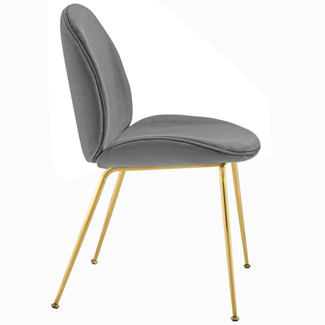 Performance Velvet Scoop Gold Stainless Steel Leg Dining Bar And Counter Stool - Counter Stools With Back - BUILDMYPLACE