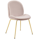 Performance Velvet Scoop Gold Stainless Steel Leg Dining Bar And Counter Stool - Counter Stools With Back - BUILDMYPLACE