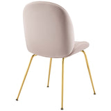 Performance Velvet Scoop Gold Stainless Steel Leg Dining Bar And Counter Stool - Counter Stools With Back - BUILDMYPLACE