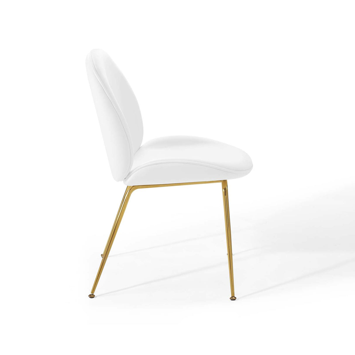 Scoop Gold Stainless Steel Leg Performance Velvet Dining Chair