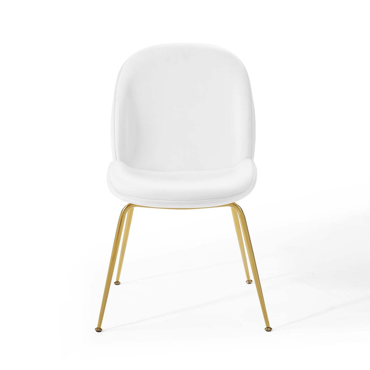 Scoop Gold Stainless Steel Leg Performance Velvet Dining Chair