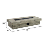 Manteo 70" Rectangular Outdoor Patio Fire Pit Table