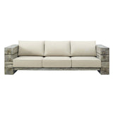 Manteo Rustic Coastal Outdoor Patio Sunbrella Sofa