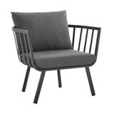 Riverside Outdoor Patio Aluminum Armchair - BUILDMYPLACE