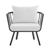 Riverside Outdoor Patio Aluminum Armchair - BUILDMYPLACE