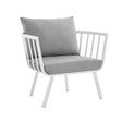 Riverside Outdoor Patio Aluminum Armchair - BUILDMYPLACE