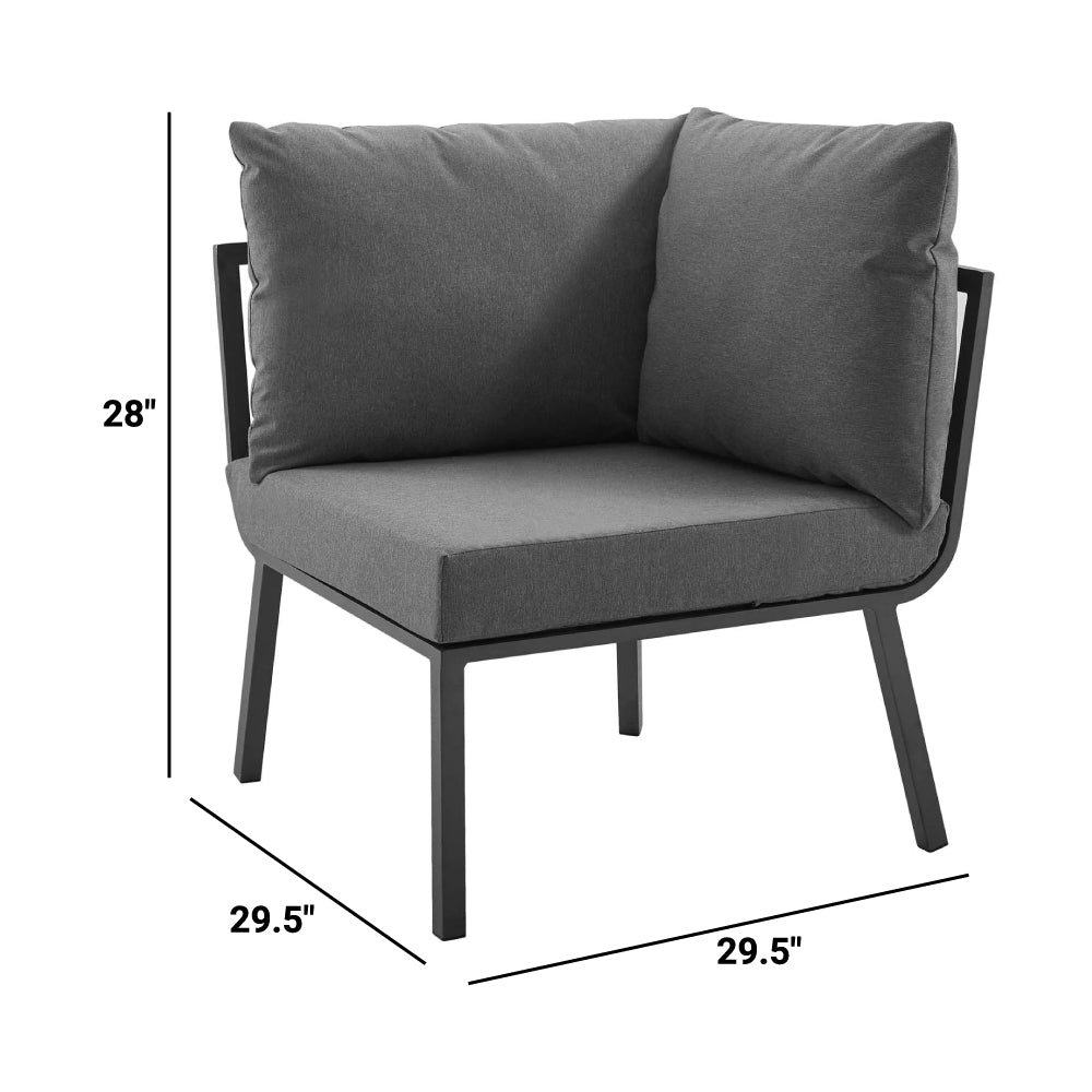 Riverside Outdoor Patio Aluminum Corner Chair