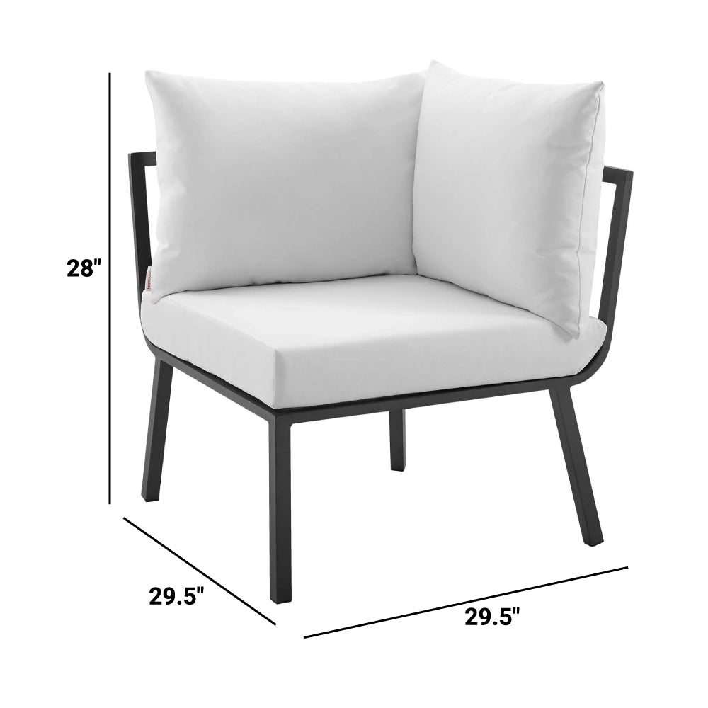Riverside Outdoor Patio Aluminum Corner Chair