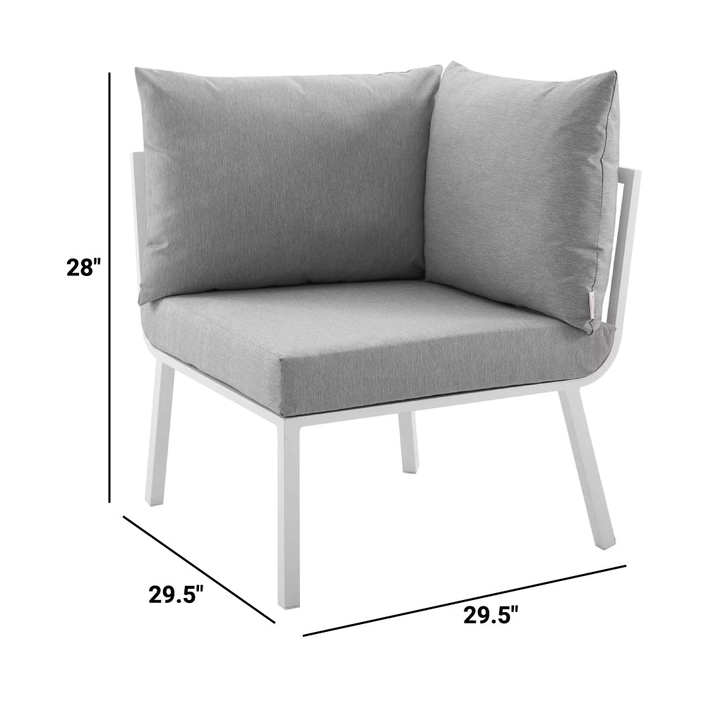 Riverside Outdoor Patio Aluminum Corner Chair