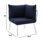 Riverside Outdoor Patio Aluminum Corner Chair