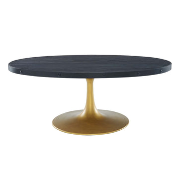 Drive Wood Bar Table in Black Gold - Industrial Modern Pub Table
