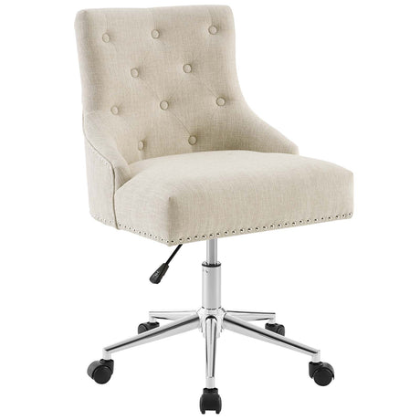 Regent Button Tufted Upholstered Fabric Office Desk Chair, Computer Chair(Multicolor) - BUILDMYPLACE