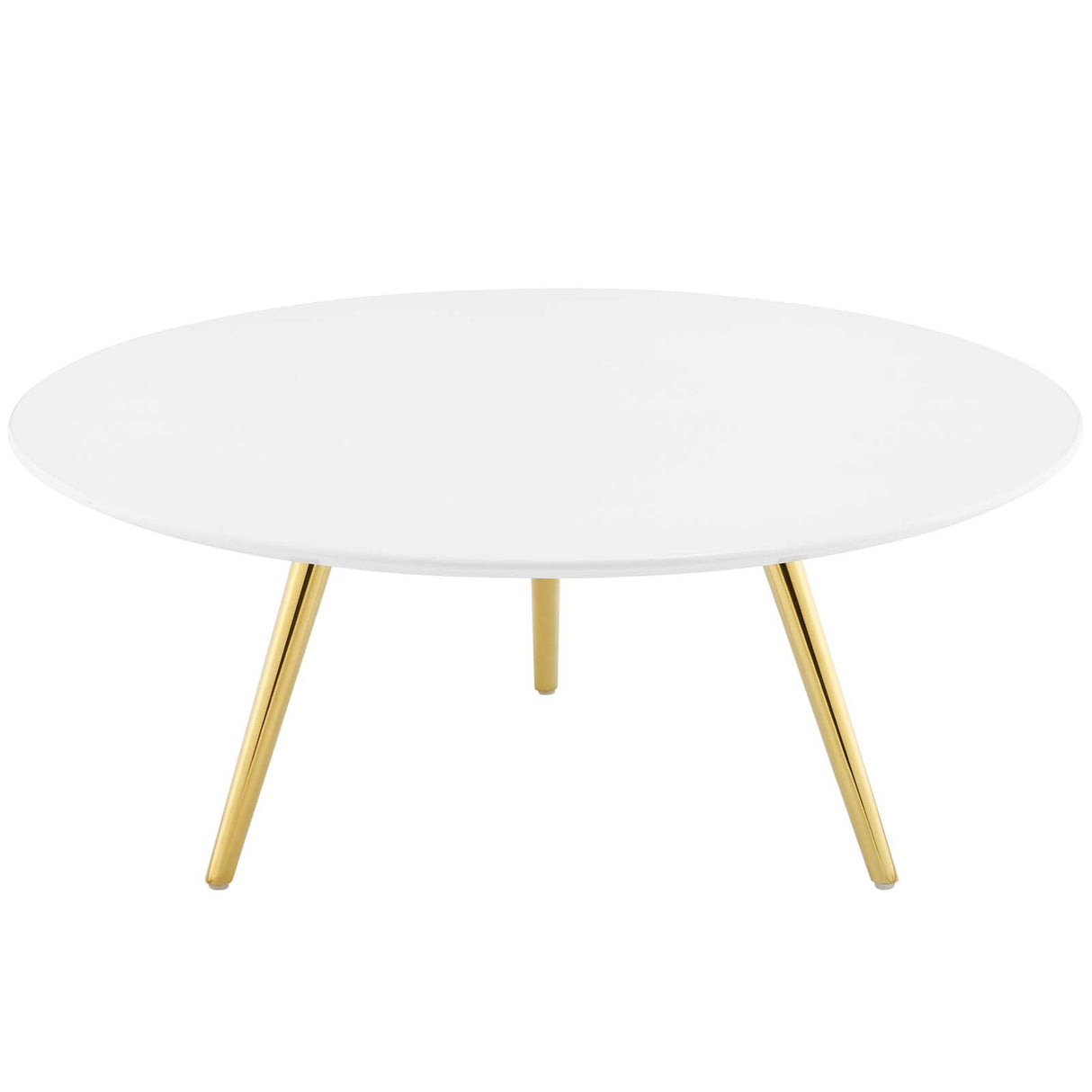 Lippa 36" Round Oval Top Coffee Table - Wood Tapered Base Dining Table - BUILDMYPLACE