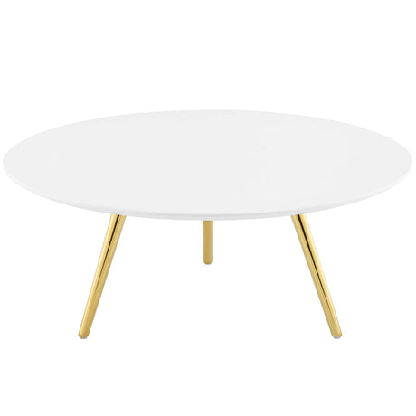 Lippa 36" Round Oval Top Coffee Table - Wood Tapered Base Dining Table - BUILDMYPLACE