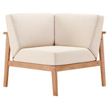 Sedona Outdoor Patio Eucalyptus Wood Sectional Sofa Corner Chair