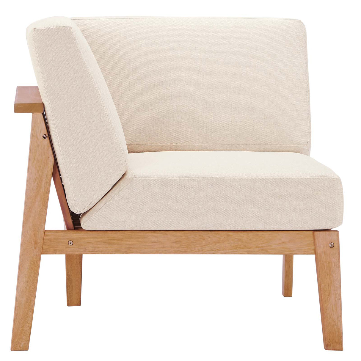 Sedona Outdoor Patio Eucalyptus Wood Sectional Sofa Corner Chair