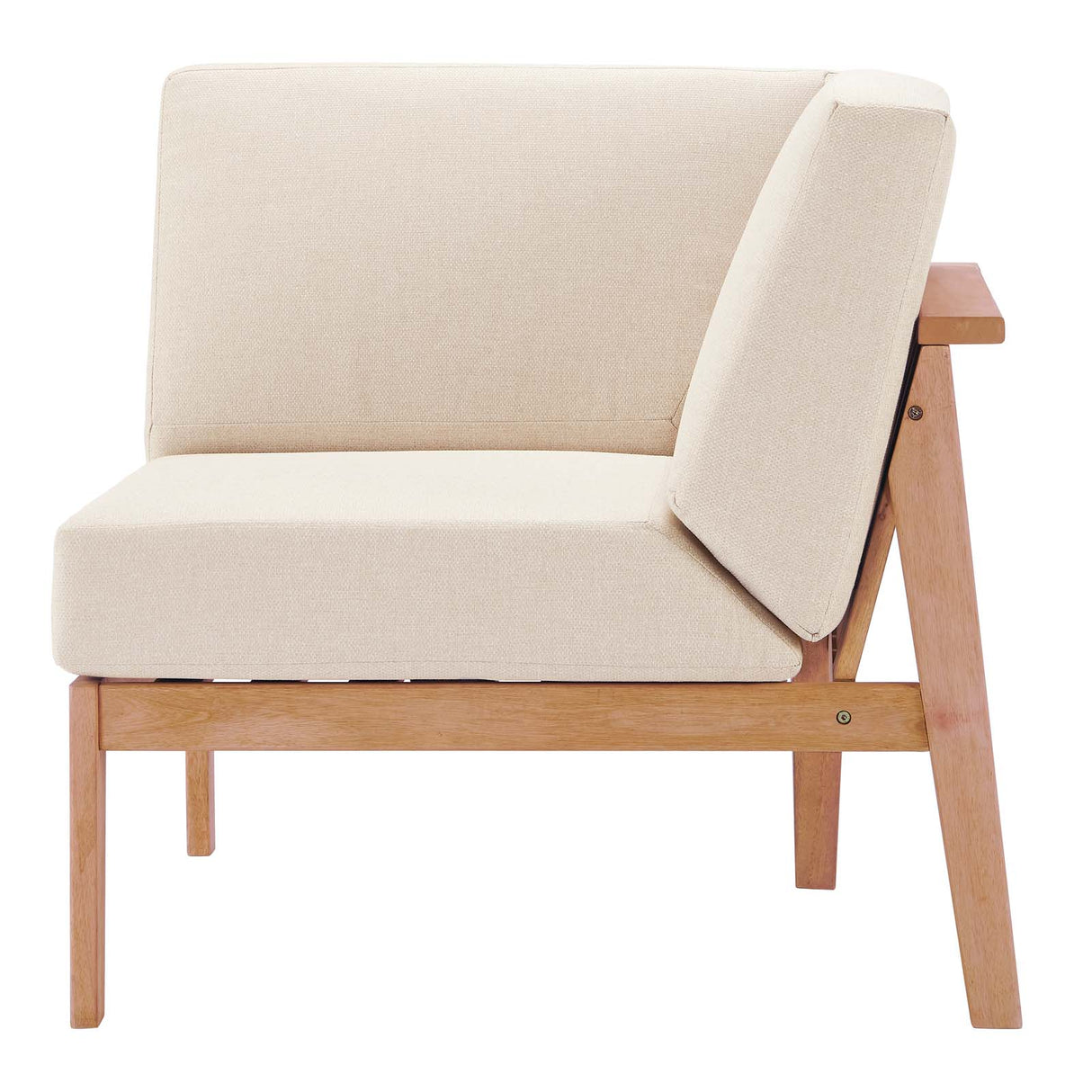 Sedona Outdoor Patio Eucalyptus Wood Sectional Sofa Corner Chair