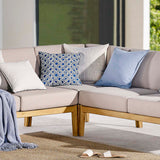 Sedona Outdoor Patio Eucalyptus Wood Sectional Sofa Corner Chair