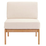 Sedona Outdoor Patio Eucalyptus Wood Sectional Sofa Armless Chair