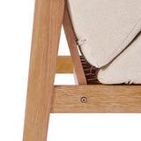 Sedona Outdoor Patio Eucalyptus Wood Sectional Sofa Armless Chair