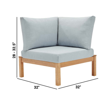 Freeport Karri Wood Sectional Sofa Outdoor Patio Corner Chair