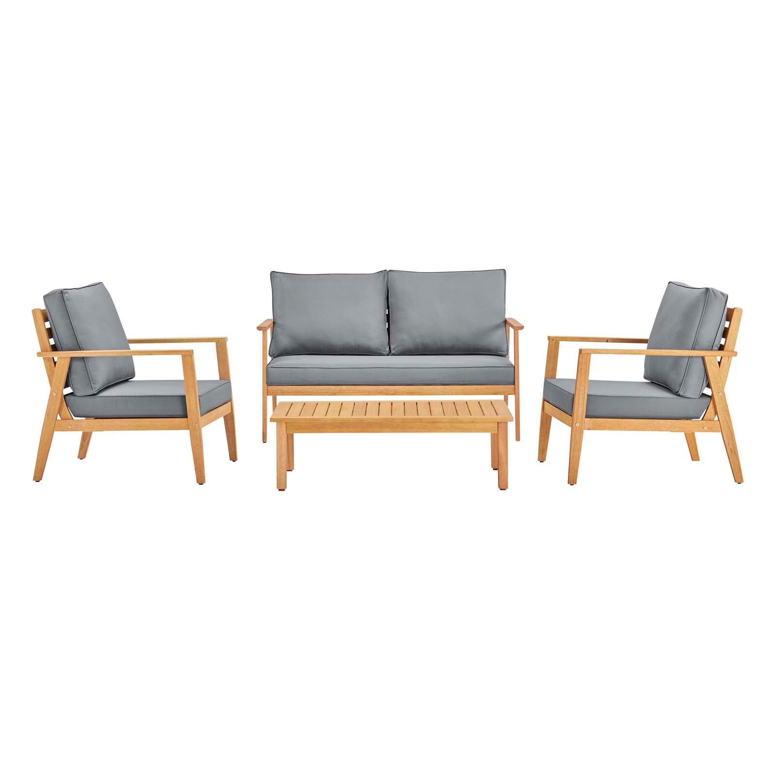 Syracuse Outdoor Patio Upholstered 4 Piece Furniture Set