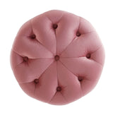 Anthem Tufted Button Large Square Faux Leather Ottoman