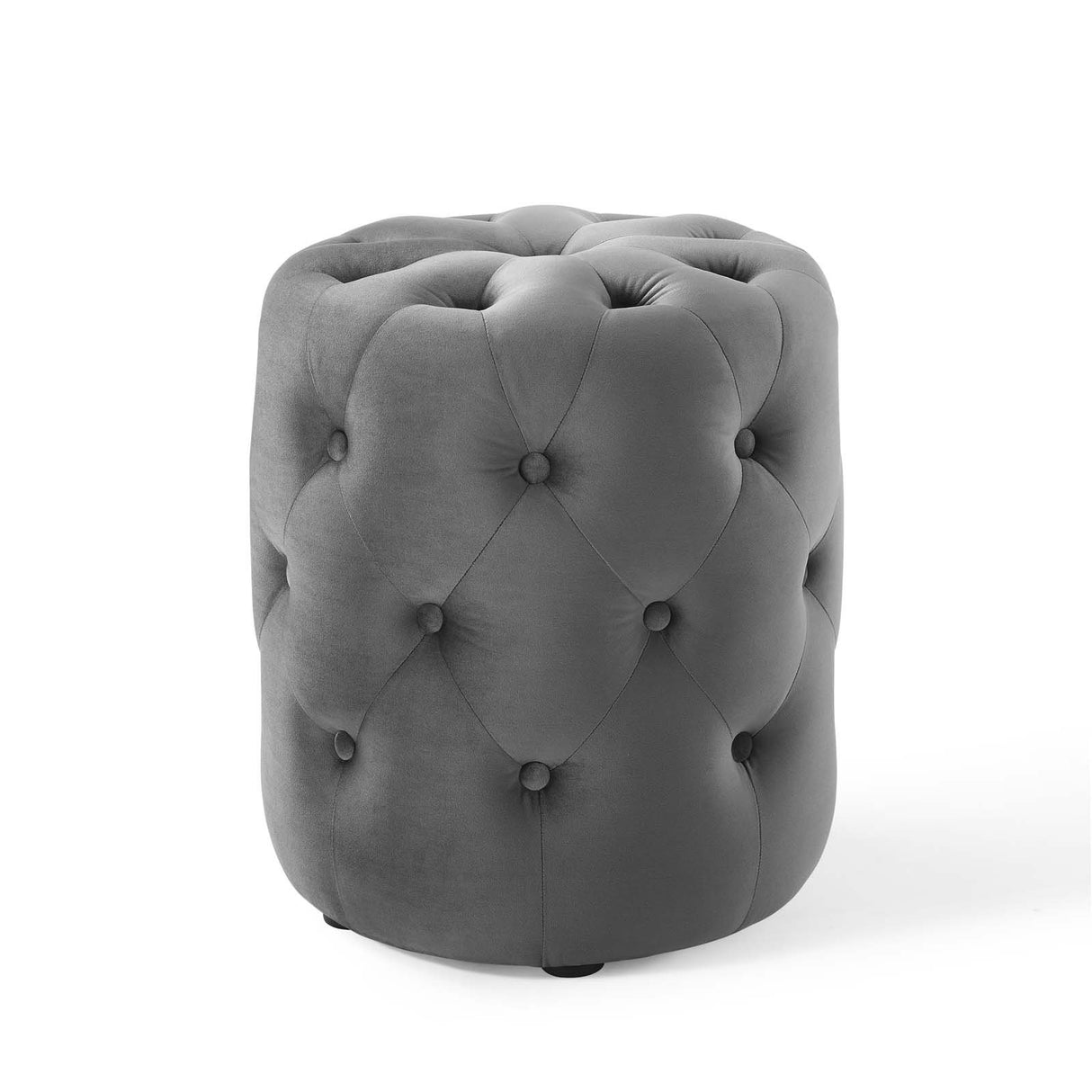 Anthem Tufted Button Large Square Faux Leather Ottoman