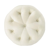 Anthem Tufted Button Large Square Faux Leather Ottoman