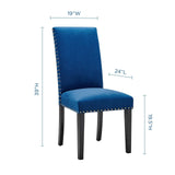 Parcel Performance Velvet Dining Side Chairs - Set of 2