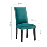 Parcel Performance Velvet Dining Side Chairs - Set of 2