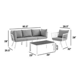 Riverside Outdoor Patio Aluminum Set