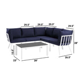 Riverside 28" Outdoor Patio Aluminum Set