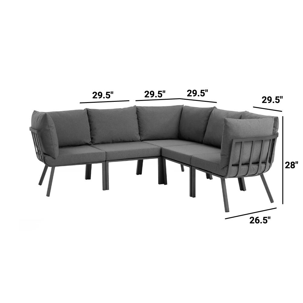Riverside 28" Outdoor Patio Aluminum Set