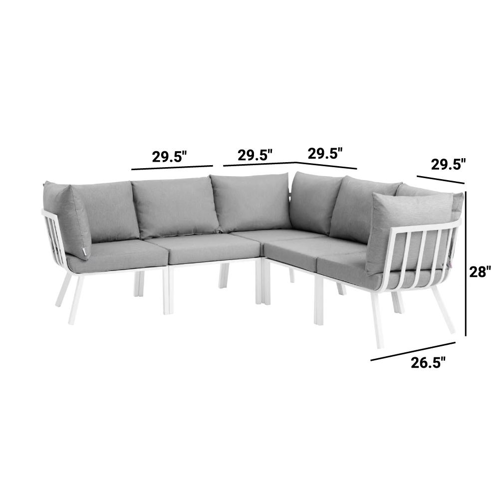Riverside 28" Outdoor Patio Aluminum Set