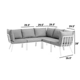Riverside 28" Outdoor Patio Aluminum Set