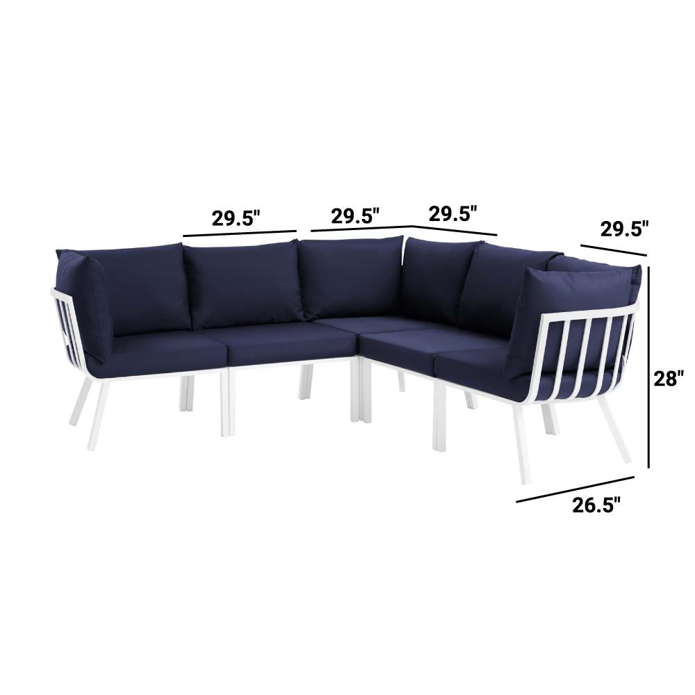 Riverside 28" Outdoor Patio Aluminum Set