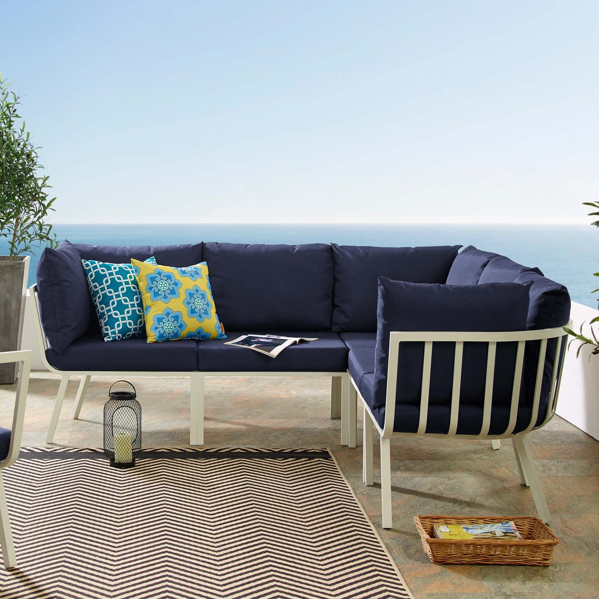 Riverside 28" Outdoor Patio Aluminum Set