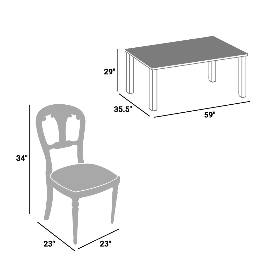 Raleigh Outdoor Patio Aluminum Dining Set