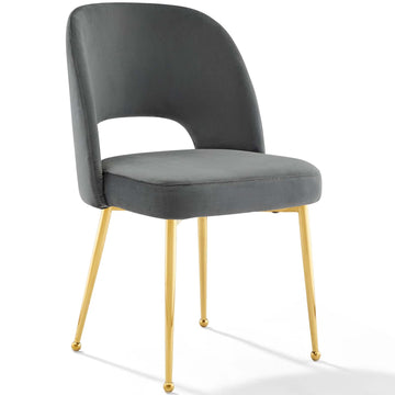 Mid - Century Modern Rouse Performance Dining Room Side Chair - Velvet