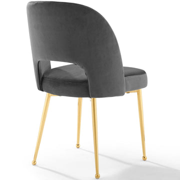 Mid - Century Modern Rouse Performance Dining Room Side Chair - Velvet