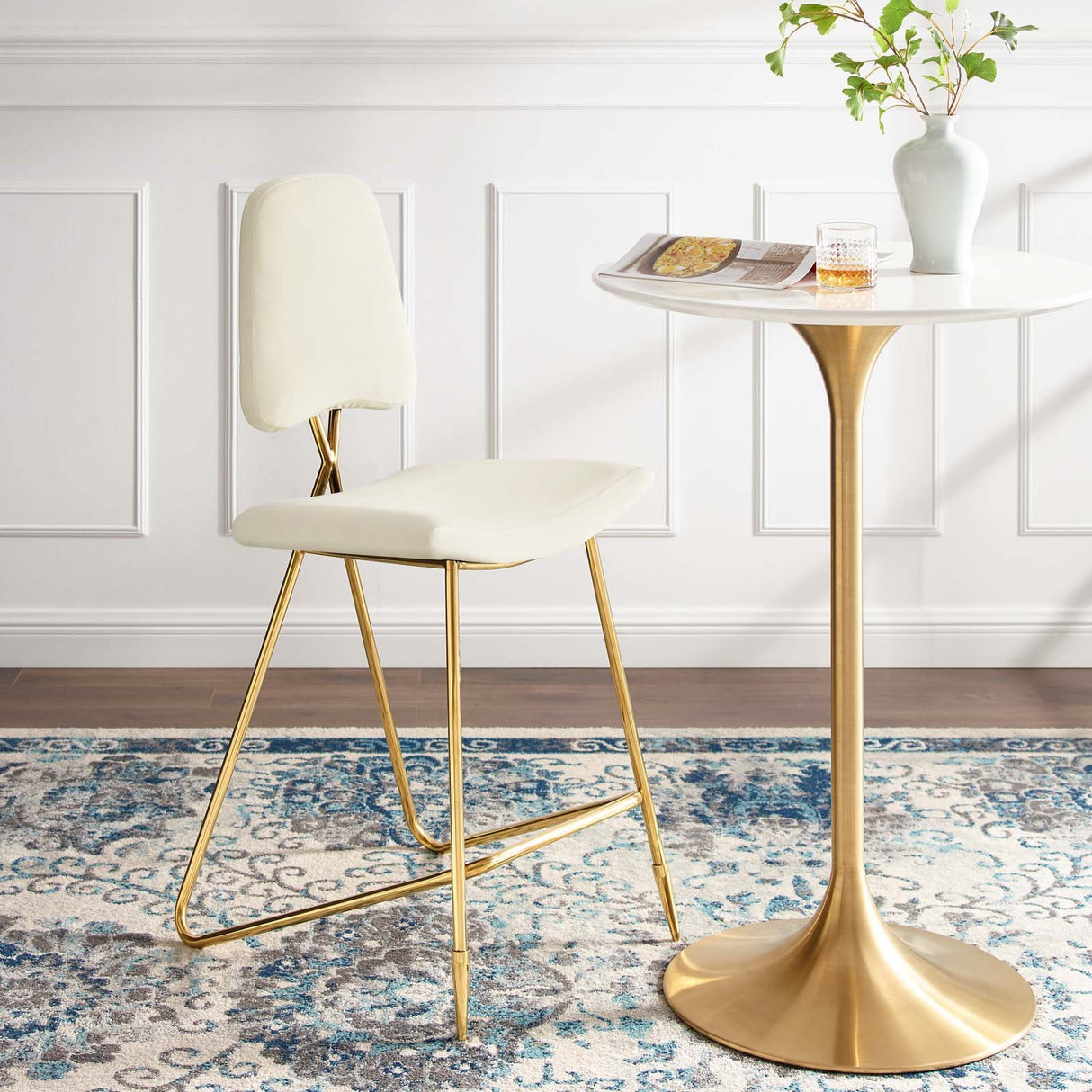 Ponder Performance Stool In Velvet